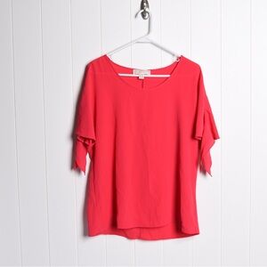 MICHAEL‎ Michael Kors pink Boxy Short Sleeve Blouse size Medium